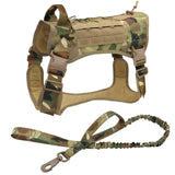 Tactical Dog Harness Vest Military, Harness Leash, Dog Vest For Medium Large Dogs German Shepherd