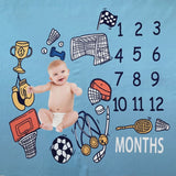 Baby Play Mats Infant Portray Diaper Milestone Photo Background Blankets Kids Calendar Backdrop Cloth Photography Props