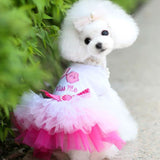 Cute Dog Dress Dog Clothes For Small Dogs Fashion Pink Red Dog Skirt Cute Sleeveless Princess Dress Puppy Pet Cat Cotton Costume