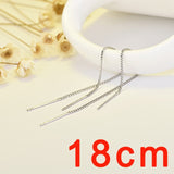 Minimalist Silver Color Chain Long Tassel Drop Earring For Women Statement Dangle Earrings Personality Ear Line Jewelry Gift