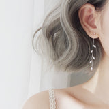 Minimalist Silver Color Chain Long Tassel Drop Earring For Women Statement Dangle Earrings Personality Ear Line Jewelry Gift