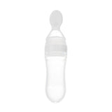 Baby Spoon Lovely Safety Infant Baby Silicone Feeding With Spoon Feeder Food Rice Cereal Bottle For Best Gift