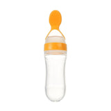 Baby Spoon Lovely Safety Infant Baby Silicone Feeding With Spoon Feeder Food Rice Cereal Bottle For Best Gift