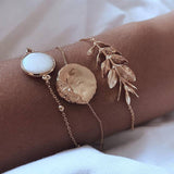 5Pcs/set Bohemian Gold color Bracelet Set