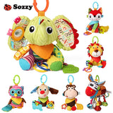 Sozzy Lovely Plush Stuffed Animals Textured Soft Bed Crib Stroller Hanging Decor Activity Game Fun Baby Toys for Children Mobile