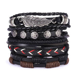 Men Vintage Multilayer Leather Braid Bracelets