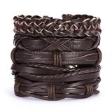 Men Vintage Multilayer Leather Braid Bracelets