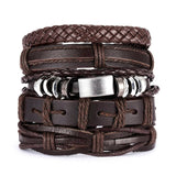 Men Vintage Multilayer Leather Braid Bracelets