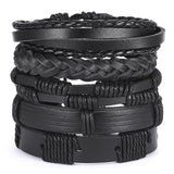 Men Vintage Multilayer Leather Braid Bracelets