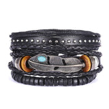 Men Vintage Multilayer Leather Braid Bracelets