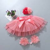 Baby girl tutu skirt 2pcs . Diaper cover. headband flower set