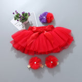 Baby girl tutu skirt 2pcs . Diaper cover. headband flower set