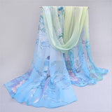 6 Colors New Chiffon Scarves  Women Summer Silk Scarf Chiffon Thin Shawls And Wraps  Foulard Flower Hijab Stoles Wholesale