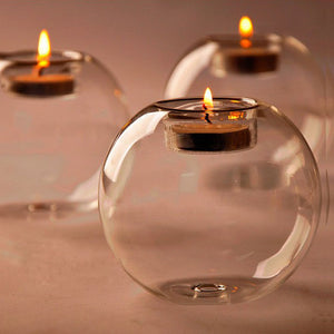 Crystal Glass Candle Holder Table Candlestick