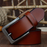 leather  belts for men. High quality fashion vintage male strap for jeans cow skin XF002