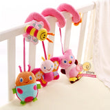 Baby Toys for Children 0-12 Months Plush Rattle Crib Spiral Hanging Mobile Infant Newborn Stroller Bed Animal Gift Happy Monkey