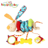 Baby Toys for Children 0-12 Months Plush Rattle Crib Spiral Hanging Mobile Infant Newborn Stroller Bed Animal Gift Happy Monkey