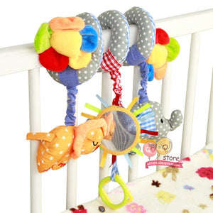 Baby Toys for Children 0-12 Months Plush Rattle Crib Spiral Hanging Mobile Infant Newborn Stroller Bed Animal Gift Happy Monkey