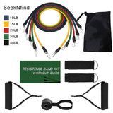 17Pcs Resistance Bands Set Expander.   Fitness Rubber Band.  Stretch Training Home Gyms Workout