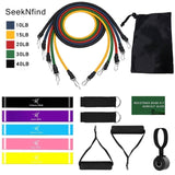 17Pcs Resistance Bands Set Expander.   Fitness Rubber Band.  Stretch Training Home Gyms Workout