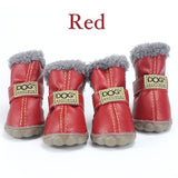 Pet Dog Shoes Winter Super Warm 4pcs/set Dog's Boots Cotton Anti Slip XS XXL Shoes for Small Pet Product Chihuahua Waterproof