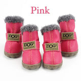 Pet Dog Shoes Winter Super Warm 4pcs/set Dog's Boots Cotton Anti Slip XS XXL Shoes for Small Pet Product Chihuahua Waterproof