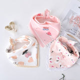 3pcs/lot Special Baby Bibs Boy Girl Bandana Cotton Absorb Bib Burp Cloth Triangle Baby Scarf Burp Newborn Princess Accessories