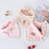 3pcs/lot Special Baby Bibs Boy Girl Bandana Cotton Absorb Bib Burp Cloth Triangle Baby Scarf Burp Newborn Princess Accessories