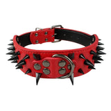 Dog Collar for Large Dogs Cool Spikes Studded Dogs Collar Leather Pet Collar for German Shepherd  Mastiff Rottweiler Bulldog