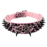 Dog Collar for Large Dogs Cool Spikes Studded Dogs Collar Leather Pet Collar for German Shepherd  Mastiff Rottweiler Bulldog