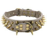 Dog Collar for Large Dogs Cool Spikes Studded Dogs Collar Leather Pet Collar for German Shepherd  Mastiff Rottweiler Bulldog