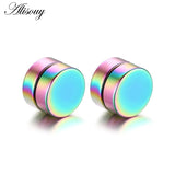 2pcs Punk Mens Strong Magnet Magnetic Ear Stud Set Non Piercing Earrings Fake Earrings