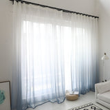 Modern gradient color window tulle curtains for living room bedroom organza voile curtains Hotel Decoration blue Sheer curtains