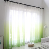 Modern gradient color window tulle curtains for living room bedroom organza voile curtains Hotel Decoration blue Sheer curtains