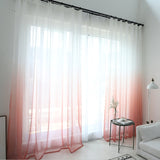 Modern gradient color window tulle curtains for living room bedroom organza voile curtains Hotel Decoration blue Sheer curtains