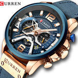 Sport Watches for Men.  Luxury Military Leather Wrist Watch