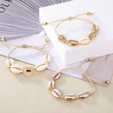 Bohemia Vintage Shell Rope Chain Bracelet Women Beach Sea Shell Bracelet Anklet