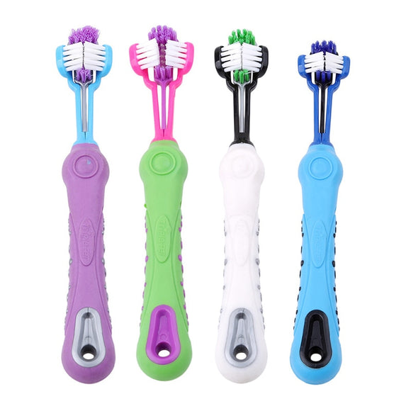 Three Sided Pet Toothbrush for Dog cat