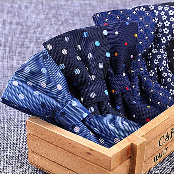 Microfiber Bowtie Woven Dot  Bow Tie