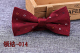 Microfiber Bowtie Woven Dot  Bow Tie