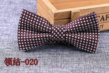 Microfiber Bowtie Woven Dot  Bow Tie