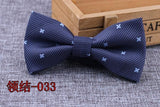 Microfiber Bowtie Woven Dot  Bow Tie