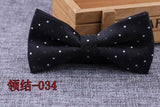 Microfiber Bowtie Woven Dot  Bow Tie