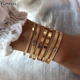 Bracelet Bangle for Women Metal Cuff  Bracelet & Bangles Jewelry Pulseira Feminia