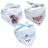 3pcs/lot Special Baby Bibs Boy Girl Bandana Cotton Absorb Bib Burp Cloth Triangle Baby Scarf Burp Newborn Princess Accessories