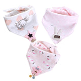 3pcs/lot Special Baby Bibs Boy Girl Bandana Cotton Absorb Bib Burp Cloth Triangle Baby Scarf Burp Newborn Princess Accessories