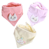 3pcs/lot Special Baby Bibs Boy Girl Bandana Cotton Absorb Bib Burp Cloth Triangle Baby Scarf Burp Newborn Princess Accessories