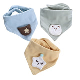 3pcs/lot Special Baby Bibs Boy Girl Bandana Cotton Absorb Bib Burp Cloth Triangle Baby Scarf Burp Newborn Princess Accessories