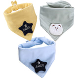 3pcs/lot Special Baby Bibs Boy Girl Bandana Cotton Absorb Bib Burp Cloth Triangle Baby Scarf Burp Newborn Princess Accessories