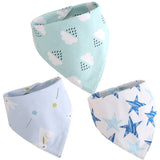 3pcs/lot Special Baby Bibs Boy Girl Bandana Cotton Absorb Bib Burp Cloth Triangle Baby Scarf Burp Newborn Princess Accessories